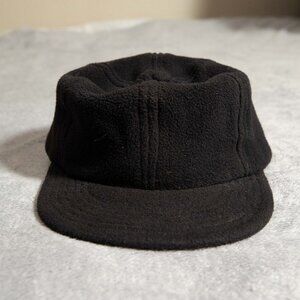 Dorfman Pacific Black Fleece Flap Cap Hat (L)